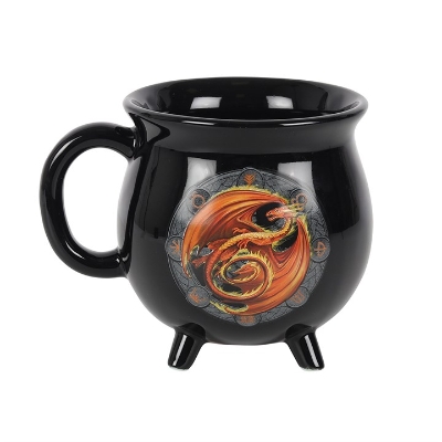 Beltane Dragon Colour Changing Cauldron Mug by Anne Stokes