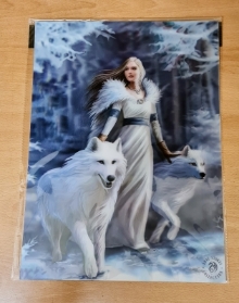 3D Lenticular Winter Guardian Print by Anne Stokes