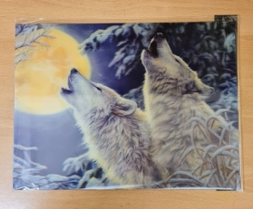 3D Lenticular Wolf Print