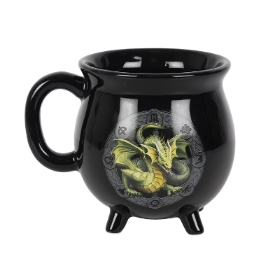 Mabon Dragon Colour Changing Cauldron Mug by Anne Stokes